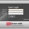 RSA Archer Login Page